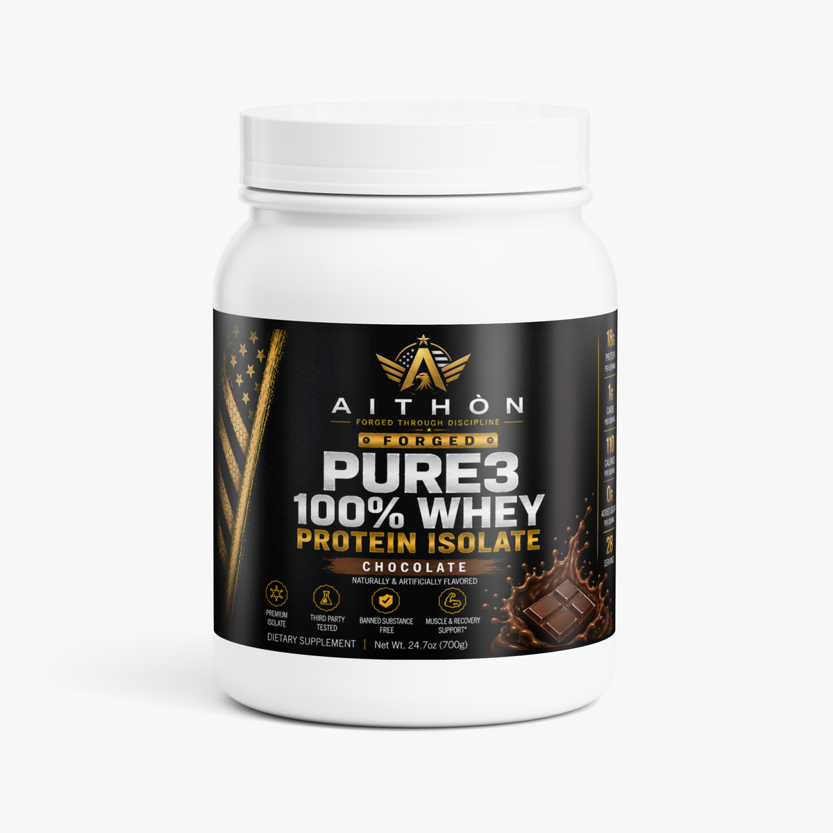 Pure3 100% Whey Protein Isolate (Chocolate)